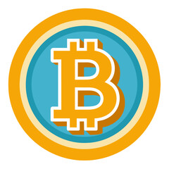 A coin featuring the letter b inside a circular shape