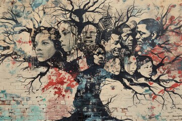 Fototapeta premium Genealogy tree concept illustration 