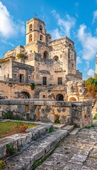 Fototapeta premium Resilient fortress walls, enduring numerous sieges, showcase builder s ingenuity
