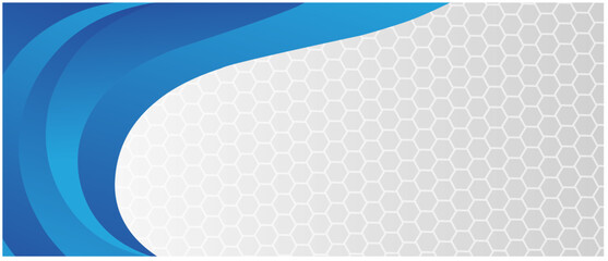 abstract background with wavy shapes, in blue color, vector format, for wallpaper, copy space, presentation background, design and banner.