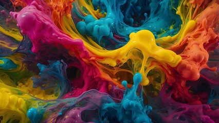 Vibrant abstract liquid explosion