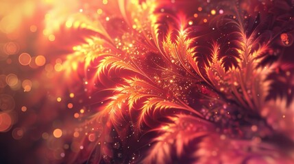 Opulent gold to deep crimson with delicate patterns backdrop