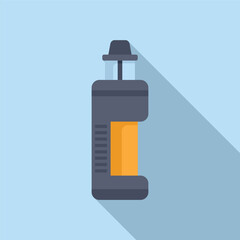Minimalistic vector icon depicting a portable camping lantern in flat design style