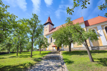 Amazing view of Evangelical C.A. Cisnadioara Michelsberg  in Romania.