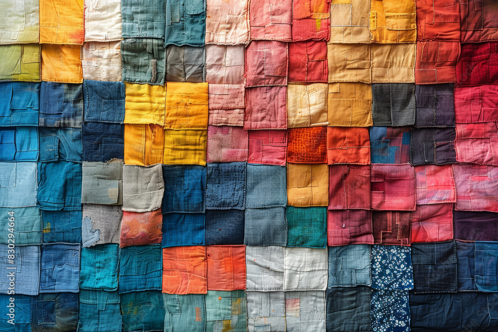 Poster a patchwork of philosophies stitched together by the threads of reason and reflection, shaping the f