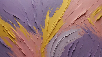 Vibrant textured paint in purple and yellow