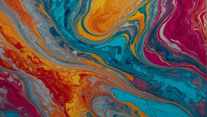 Swirling abstract pattern of vivid colors