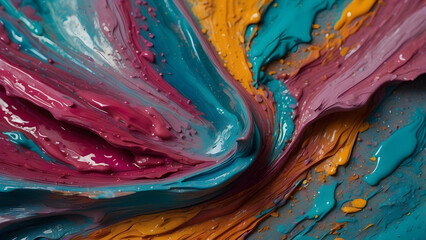 Swirling multicolor paint texture