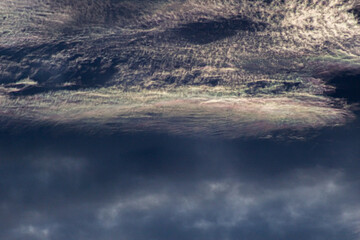 Fototapeta premium metalic colorise clouds in beautiful sky