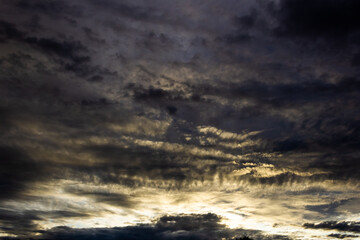metalic colorise clouds in beautiful sky