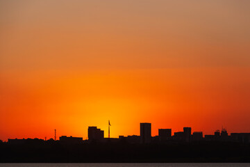 Brasília skyline at sunset