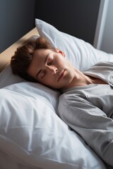 man sleeping in bed Generative AI