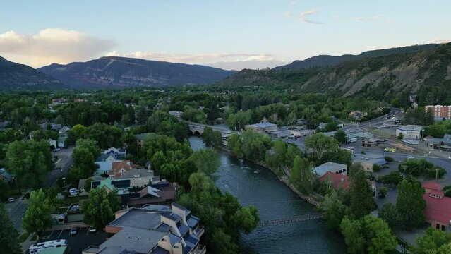 Beautiful City of Durango, Drone View, Durango, Colorado