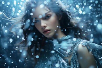 Ethereal Beauty in a Glittering Cascade