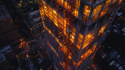 Dusk Illumination: Construction Site Awakens