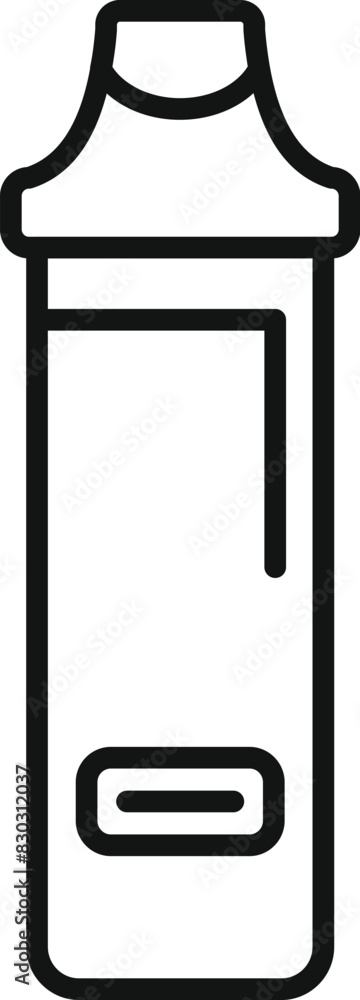 Poster vector illustration of a marker in a simple line art style, isolated on a white background