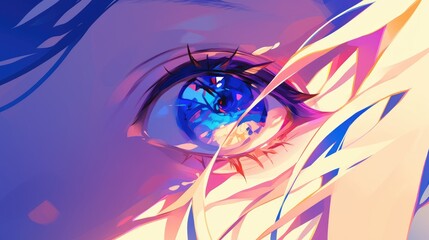 2d icon of an eye gazing intently