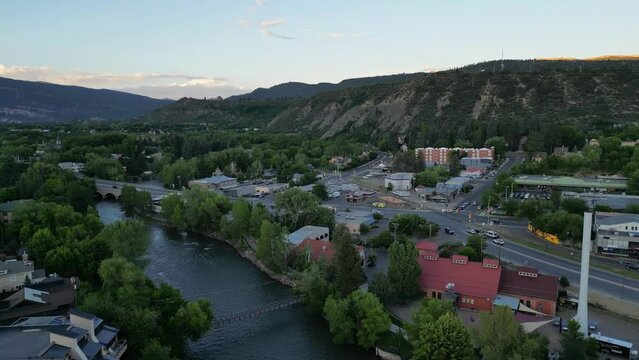 360 View of Beautiful City of Durango, Drone View, Durango, Colorado