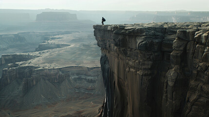 Leap of Faith: Base Jumper Plunging into the Unknown