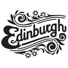 Edinburgh Groovy Text Vector