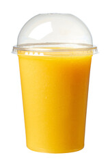 yellow smoothie in take away cup