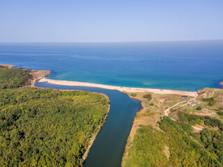 Black sea coast near Veleka Beach, Sinemorets, Bulgaria