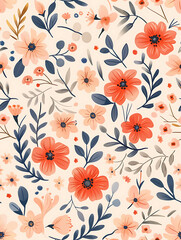 flower print  graphic illustration