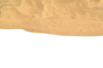 fine sand beach on transparent background with copy space.   element for summer design