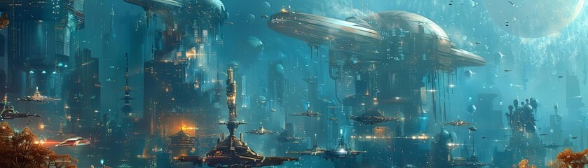 Imagine a realm where advanced robotics and underwater cities collide