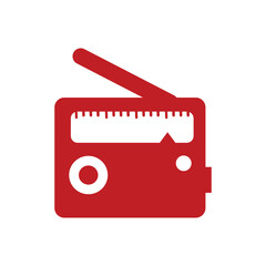 illustration of fm radio icon in list style. Radio frequency design elements that are suitable for user interface design in applications.