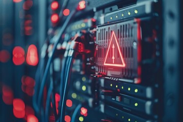 System Warning Error with Caution Sign