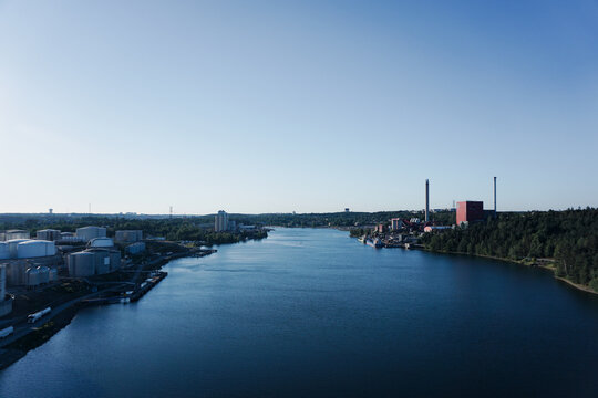 Scenic view of a river during summer
