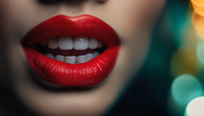 Fototapeta premium close up of a woman lips