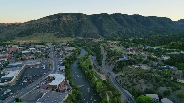 Beautiful City of Durango, Drone View, Durango, Colorado