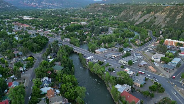 Beautiful City of Durango, Drone View, Durango, Colorado