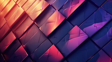 Abstract and mesmerizing background with a futuristic geometric pattern and metallic shimmer