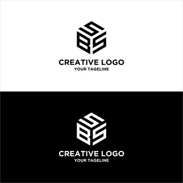 creative letter BSS logo design vector