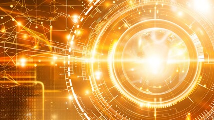 Fototapeta premium Global network technology background with glowing connections and earth