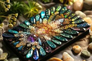 Futuristic Celestial Tarot: Glowing Under Warm Sunlight