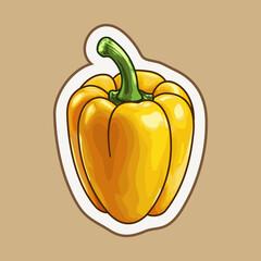 sticker with a picture of yellow paprika2