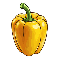 sticker with a picture of yellow paprika1