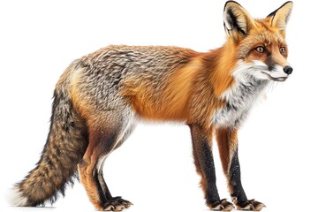 Fototapeta premium Cunning Fox Stand User - Illustration Trending in Unique Digital Art Style