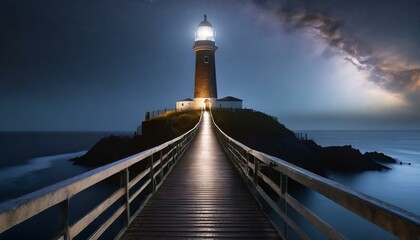 lighthouse at night