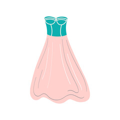 pink and green women's casual dress print