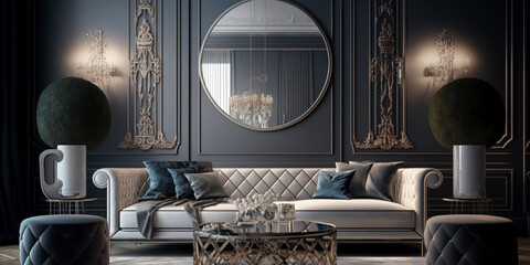 Beautiful Glamorous living room interior design