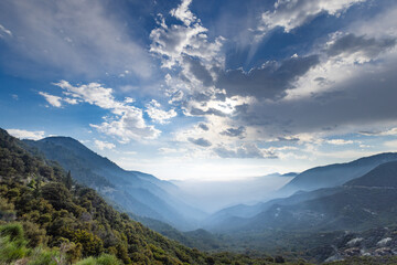 Fototapeta premium landscape with clouds and mountains