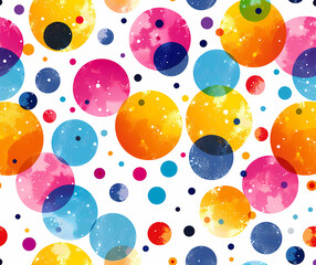 Vibrant Colorful Polka Dot Background - Playful and Cheerful Design for Creative Projects