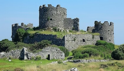 Historic hilltop castles  witnesses of ancient battles, telling tales of bygone eras