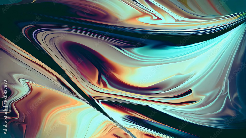 Poster a captivating display of a vibrant abstract swirl of colors with a fluid texture that creates a dyna