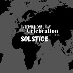 Summer Solstice. Longest day of the year. Holiday concept. Template for background, banner, card, poster with text inscription. Vector EPS10 illustration